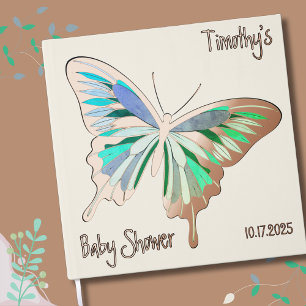 Schmetterling Süße Palette Baby Shower Roségold Gästebuch