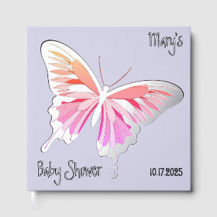 Schmetterling Süße Palette Baby Shower Silberfolie Gästebuch