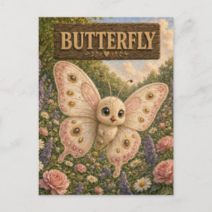 Schmetterling Süßes Baby-Geschichtenbuch-Nursery-T Postkarte