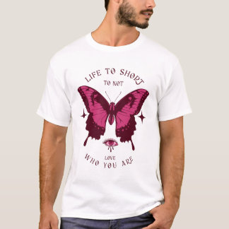 Schmetterling SVG | Leben Zu Kurz Zitat T-Shirt