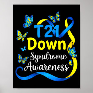 Schmetterling t21 unterstützt weltweites down-synd poster