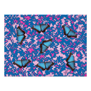 Schmetterling Tarnmuster Büro Frieden Schicksal Poster