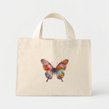 Schmetterling-Tasche Floral Boho Ästhetik