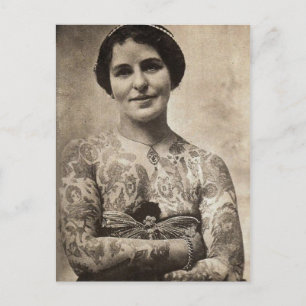 Schmetterling-Tattoo-Mädchen Postkarte
