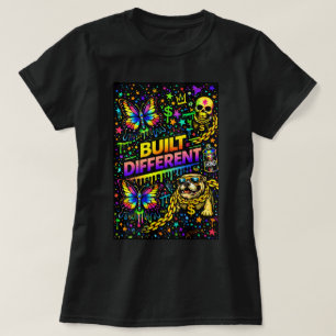 Schmetterling TEESCO Graffiti Schmetterling-Shirt T-Shirt
