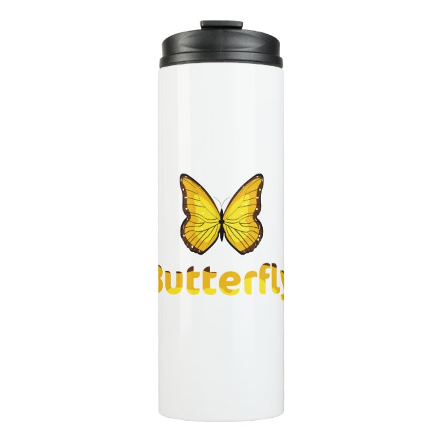 Schmetterling Thermosbecher (Vorderseite)