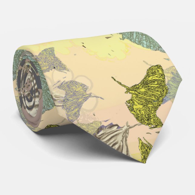 Schmetterling Tiger  Krawatte (Gerollt)