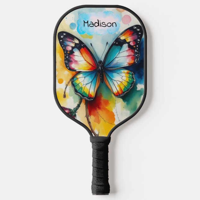 Schmetterling Tinte Anpassbar  Pickleball Schläger (Vorderseite)