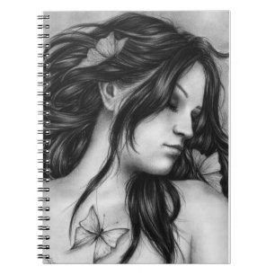 Schmetterling träumt Notizbuch Notizblock