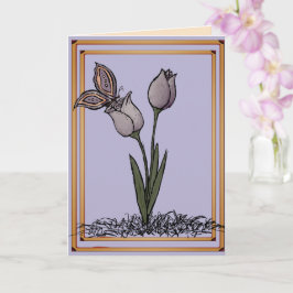 Schmetterling-Tulpen-Karte Karte