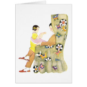 Schmetterling u. Blumen-Lehnsessel