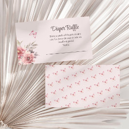 Schmetterling und Blume Babydusche Windelwindeln Begleitkarte