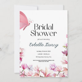 Schmetterling und Blume Brautdusche Einladung