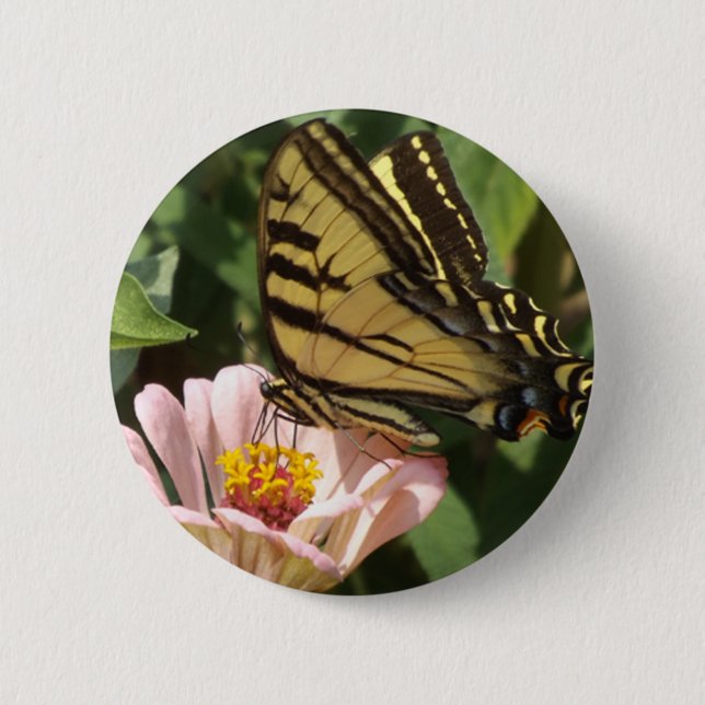 Schmetterling und Blume Button (Vorderseite)