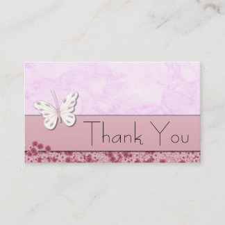 Schmetterling und Blume Danke Business Card Begleitkarte