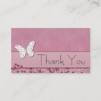 Schmetterling und Blume Danke Business Card Visitenkarte