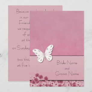 Schmetterling und Blume Einladung