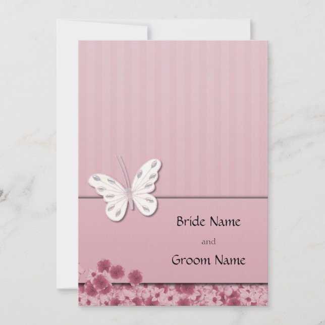 Schmetterling und Blume Einladung (Vorderseite)