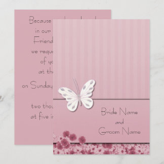 Schmetterling und Blume Einladung