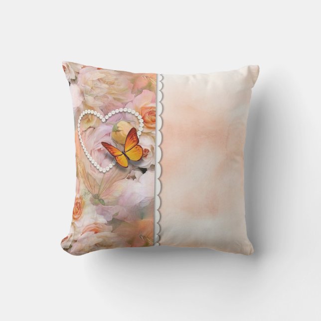 Schmetterling und Blume Kissen (Vorderseite)