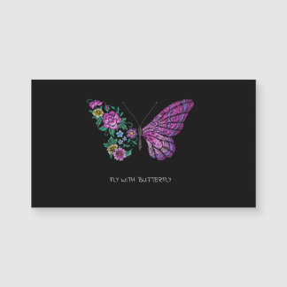 Schmetterling und Blume Magnetkarte