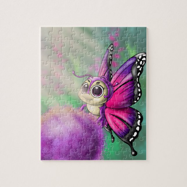 Schmetterling und Blume Puzzle (Vertikal)