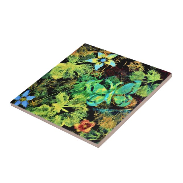 Schmetterling und Blume Rodilius Keramik Tile Fliese (Seite)