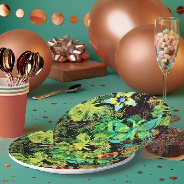 Schmetterling und Blume Rodilius Paper Teller (Multi)