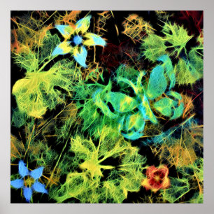 Schmetterling und Blume Rodilius Poster