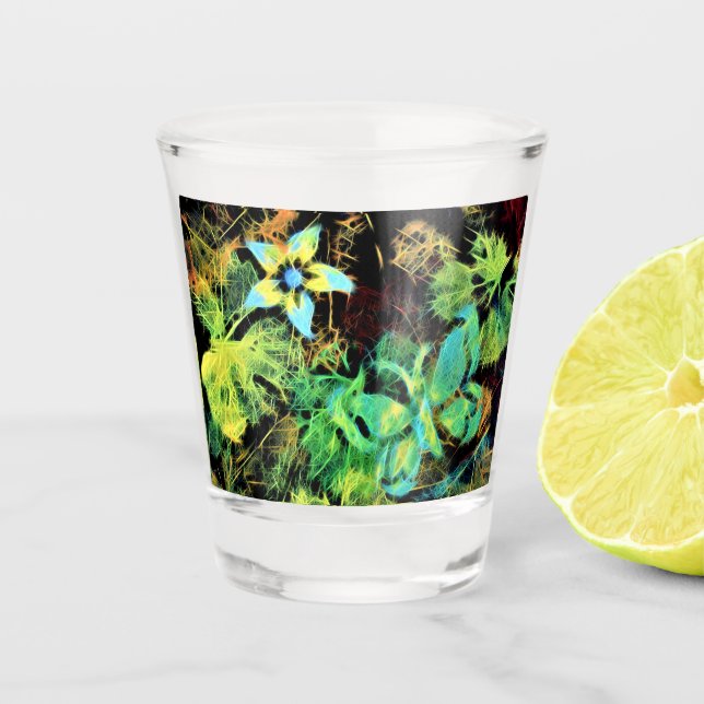 Schmetterling und Blume Rodilius Shot Glass Schnapsglas (Vorderseite)