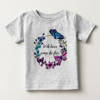 Schmetterling und Blume Sonderangebot Baby T-shirt