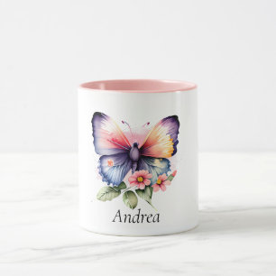 Schmetterling und Blume Tasse