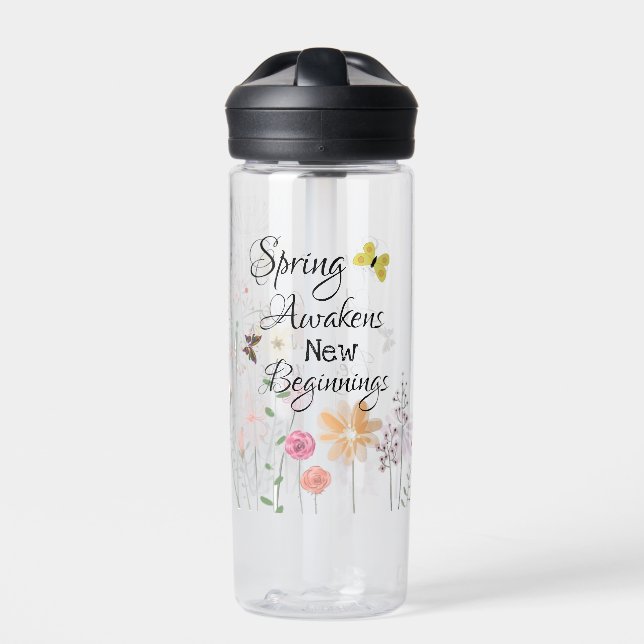 Schmetterling und Blume Trinkflasche (Vorderseite)