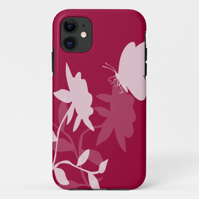 Schmetterling und Blumen iphone Abdeckungen Case-Mate iPhone Hülle (Rückseite)
