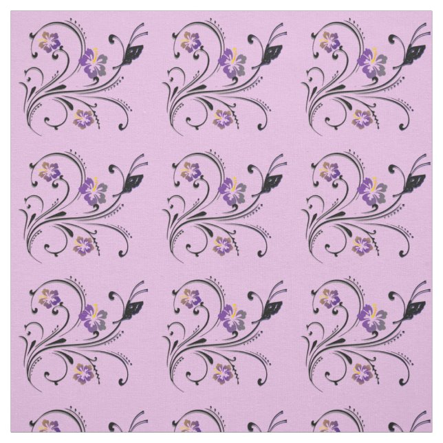 Schmetterling und Blumen Stoff (Muster)