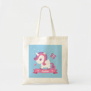 Schmetterling und Einhorn mit Wings Girls Tote Tas Tragetasche