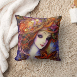 Schmetterling und Gartengöttin in der Blues Wasser Kissen