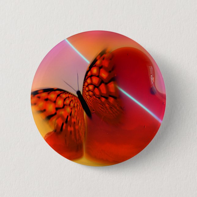Schmetterling und Herz Button (Vorderseite)