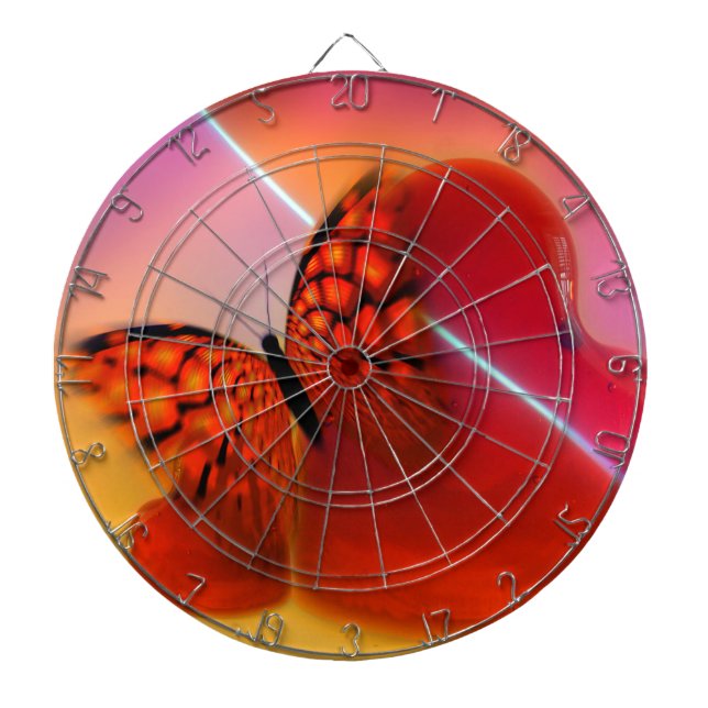 Schmetterling und Herz Dartscheibe (vorne)