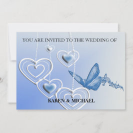 Schmetterling und Herz Einladung