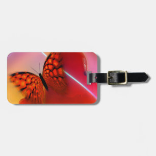 Schmetterling und Herz Gepäckanhänger