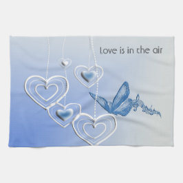 Schmetterling und Herz Geschirrtuch