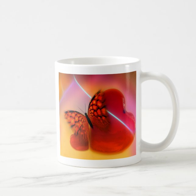 Schmetterling und Herz Tasse (Rechts)