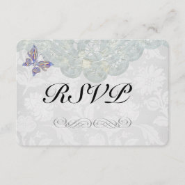 Schmetterling und Hochzeit RSVP Matte 3,5" x 5"