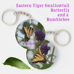 Schmetterling und Hummel Fotografisch Schlüsselanhänger