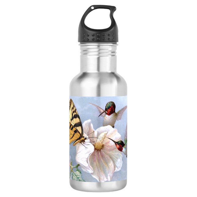 Schmetterling und Kolibris Trinkflasche (Vorderseite)