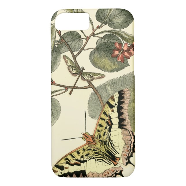 Schmetterling und Libelle mit roten Blume Case-Mate iPhone Hülle (Rückseite)