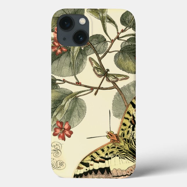 Schmetterling und Libelle mit roten Blume Case-Mate iPhone Hülle (Rückseite)