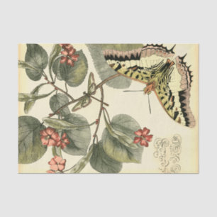 Schmetterling und Libelle mit roten Blume Seidenpapier