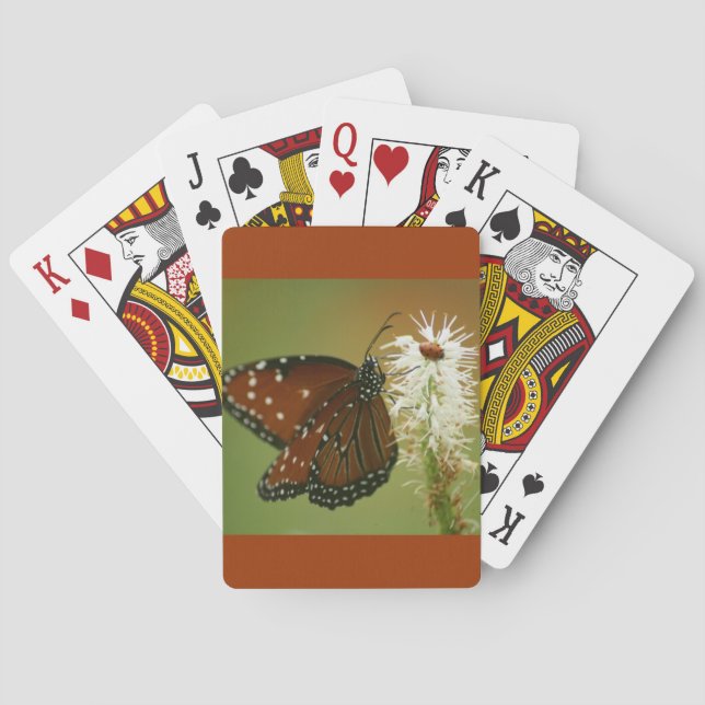 Schmetterling und Marienkäfer Spielkarten (Rückseite)